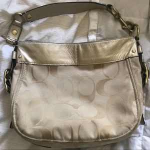 Classic pattern poppy collection gold coach bag